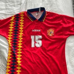 Mens retro Spain Jersey